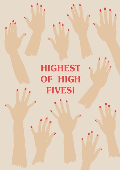 highest fives Congratulations Card 13009 created by Paper Plane