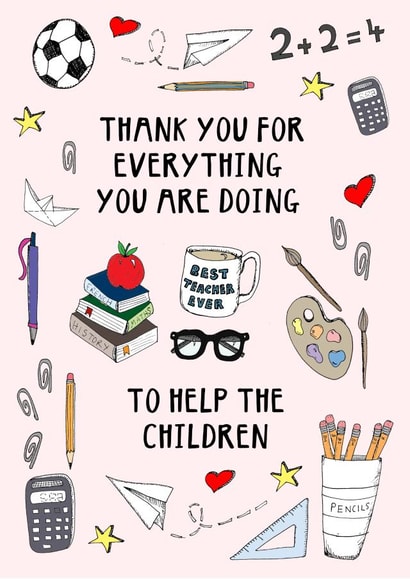 everything teacher Thank You Card 9481 created by Hello Hatty