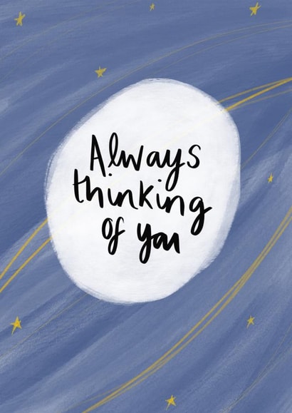 always thinking of you friend Just because Card 6160 created by Rachel Storey Illustration