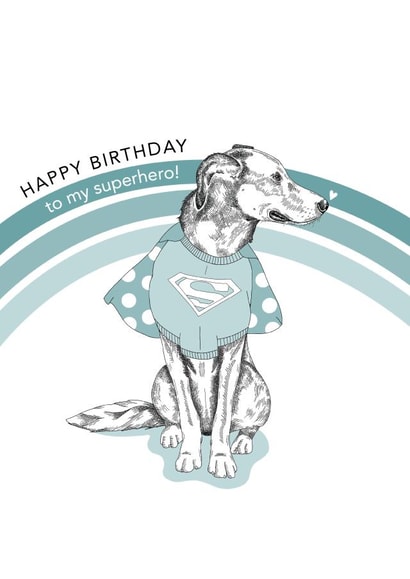 nhs superhero Love & Friendship Card 30756 created by Dotty Dog Art