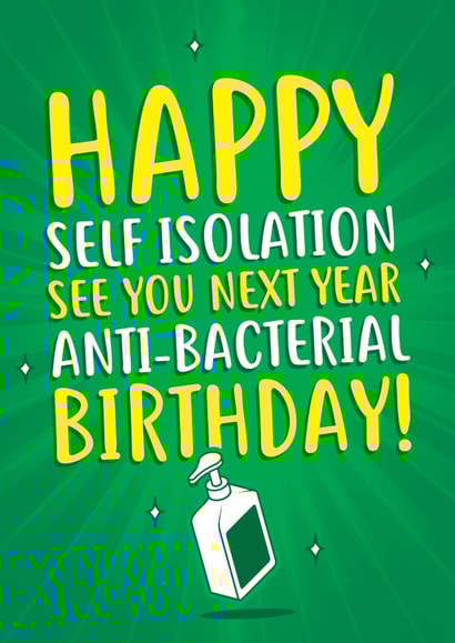 next year self isolation Birthday Card 33597 created by @linesbehind