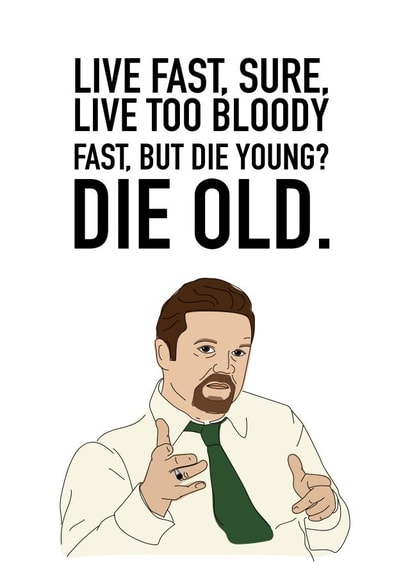 Don't live too fast The Office birthday card created by AliceandEmmaDesigns