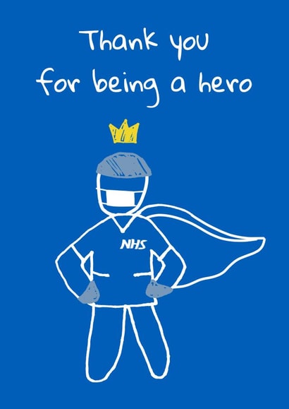 NHS male Thank You Card 17041 created by Kewl cards