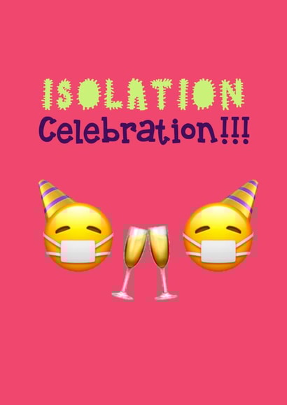 Isolation celebration - champagne card created by Ha! Go on then