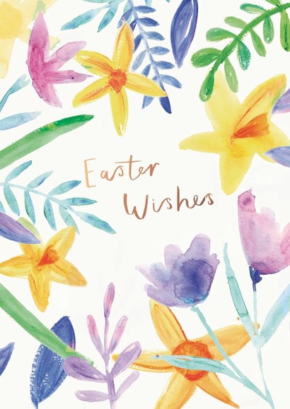 Painted Modern Daffodils and Tulips - Easter Wishes created by Laura Pantony