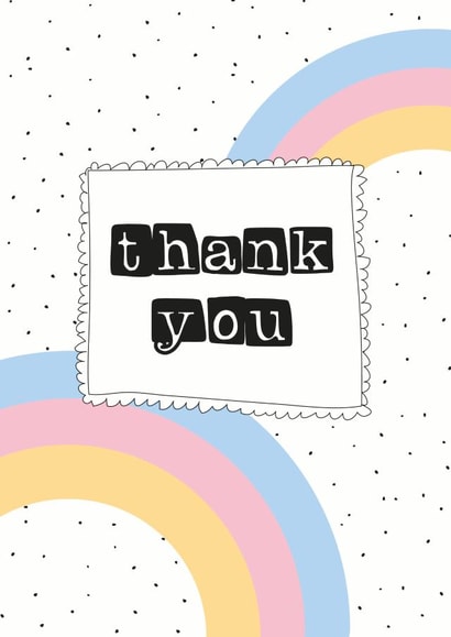 rainbow adult Thank You Card 10480 created by Rulu