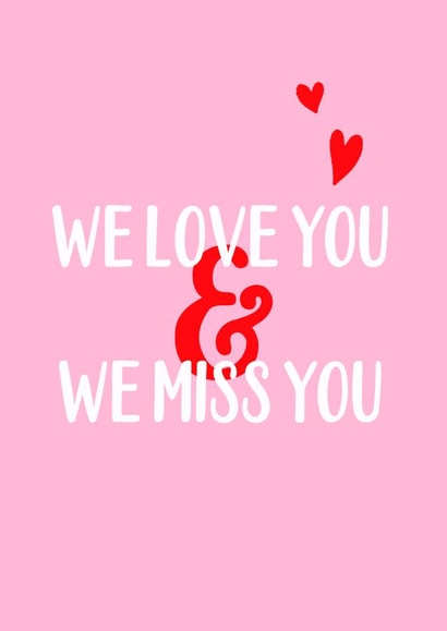 love you miss you Thinking of you Card 7186 created by Giddy Kipper
