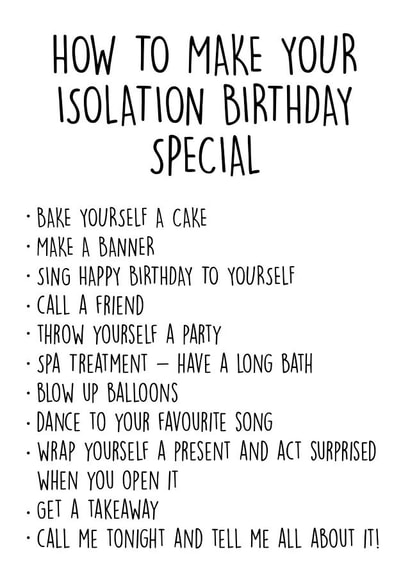 Isolation birthday Card 34883 created by Ilan Asher