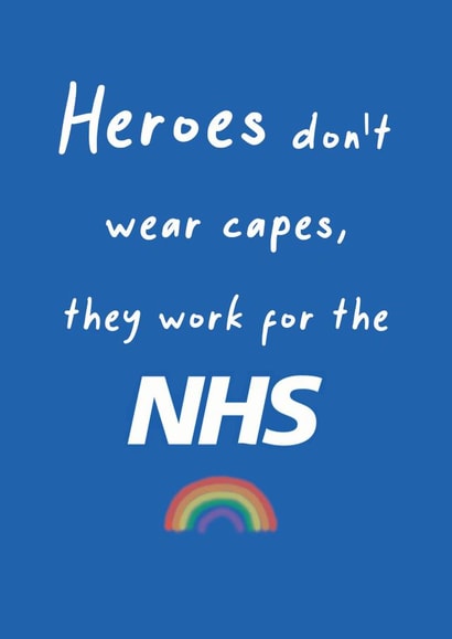 NHS typography Thank You Card 17048 created by SnailMail