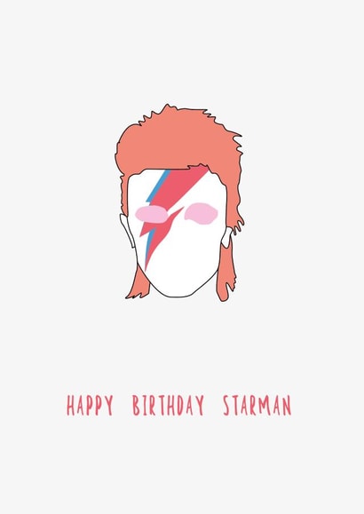 starman david bowie Birthday Card 17141 created by Dave Mohammed