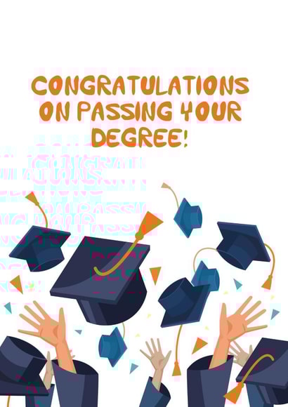 degree exams Congratulations Card 12370 created by ink&toast creative