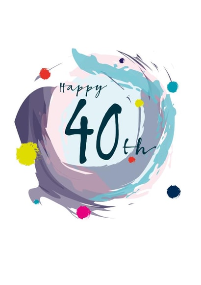 40TH 40 Birthday Card 9143 created by PAPAGRAZI