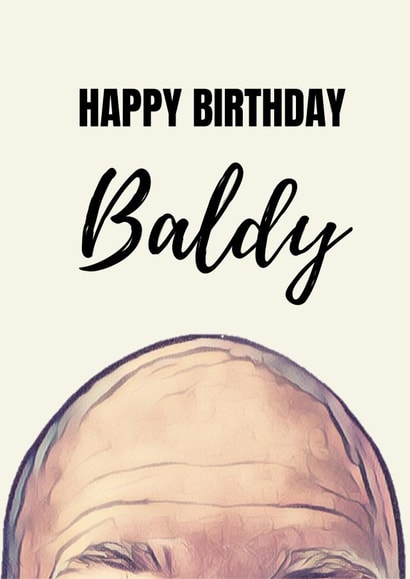 Baldy Birthday Card created by RAPPIT
