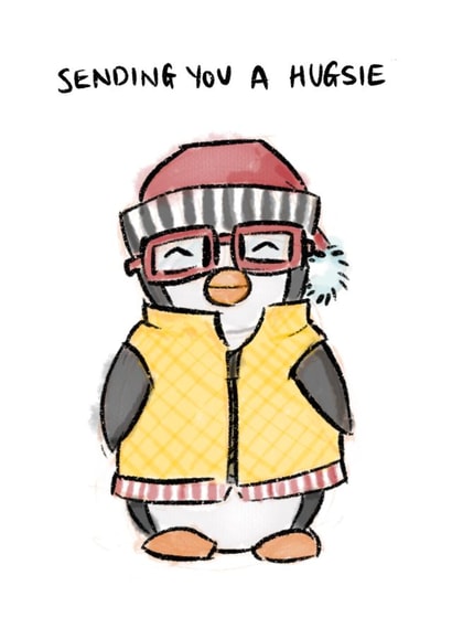 Cute penguin card created by Gerry Alexis