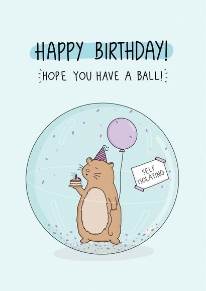 hamster hope Birthday Card 40545 created by Inky in the Wild