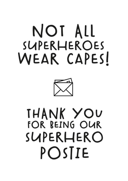 postman postlady Thank You Card 32132 created by Jodie Gaul & Co