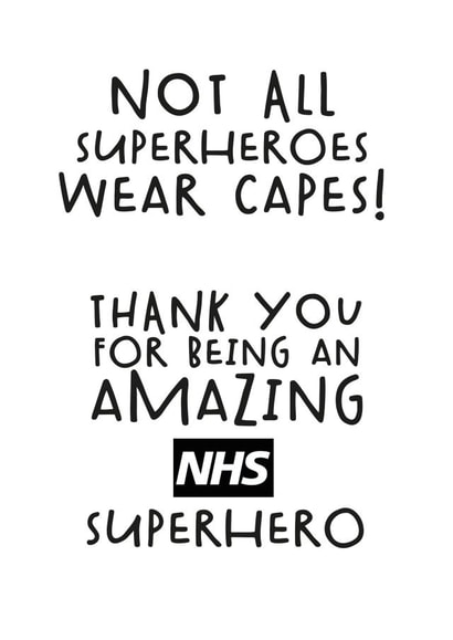 nhs superhero Thank You Card 32133 created by Jodie Gaul & Co