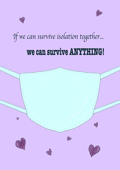 Heart Covid-19 Card 40845 created by Petals & Puns