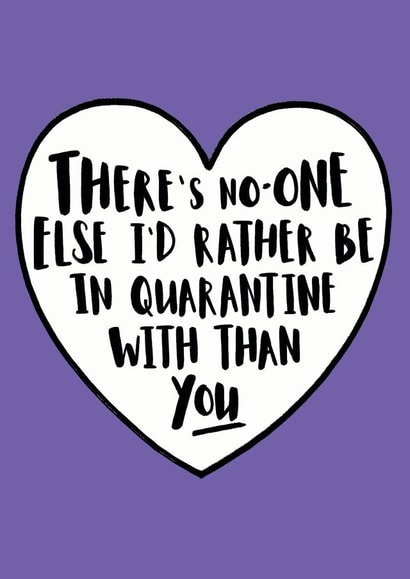 quarantine noone Love & Friendship Card 41823 created by KIO Cards