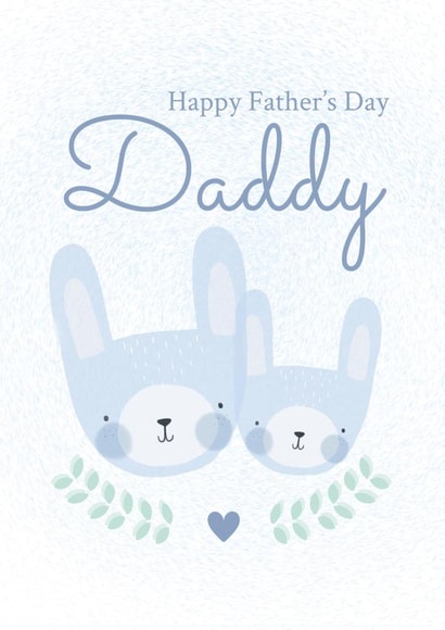 Daddy and Son Bunny Father's Day Card created by Juniper and Rose Studio