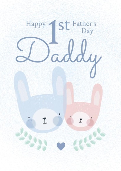 Daddy and Daughter First Father's Day Card created by Juniper and Rose Studio