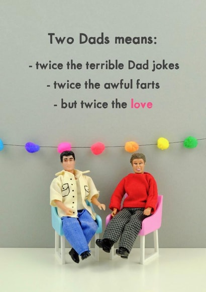 two dads terrible Father's Day Card 11555 created by Bold & Bright Cards