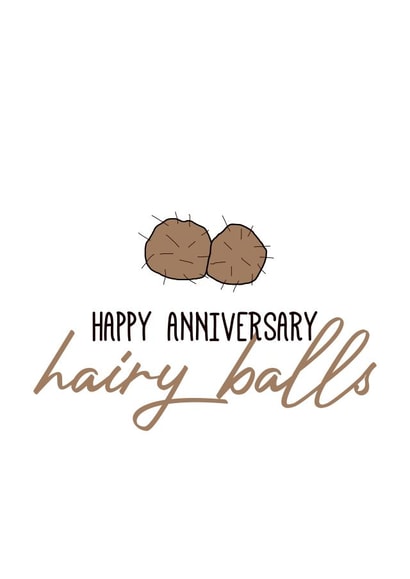 hairy balls rude Anniversary Card 11757 created by Arundel-Peaches Brown
