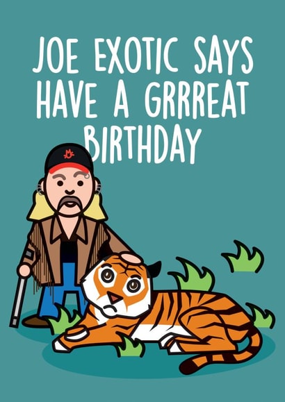 tigerking funny Birthday Card 31061 created by Thirty Mussels