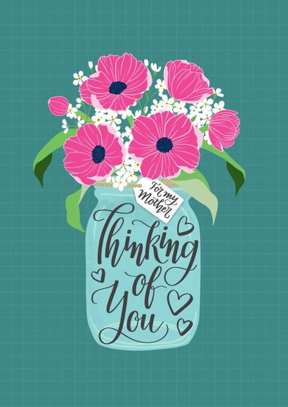 flowers mother Thinking of you Card 7642 created by Ness Nordberg
