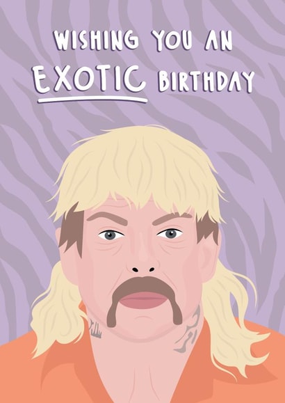 joe exotic tiger king Birthday Card 29476 created by Rumble Cards