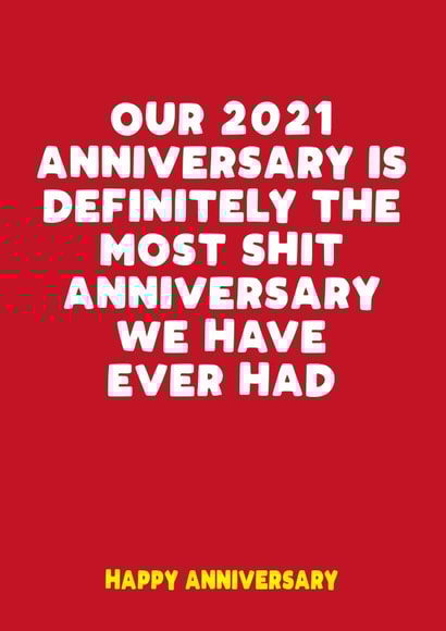 Worst we've ever had anniversary card created by Filthy Sentiments