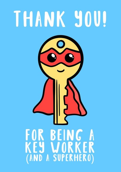 keyworker super hero Thank You Card 36004 created by Tori's Little Bubble