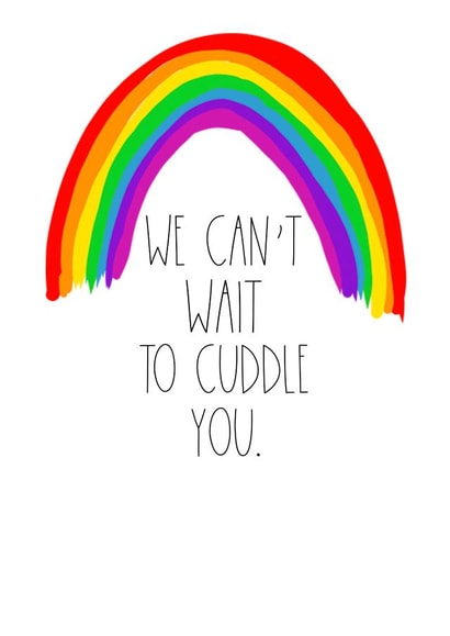 We can't wait to cuddle you card created by Parsy Designs