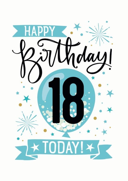 Blue 18th Birthday Card created by Little Red Cherry