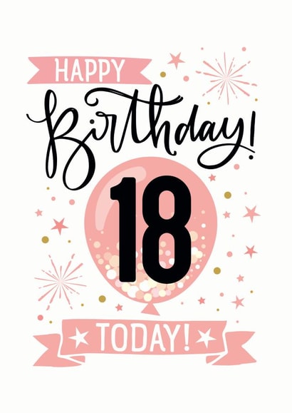 Pink 18th Birthday Card created by Little Red Cherry