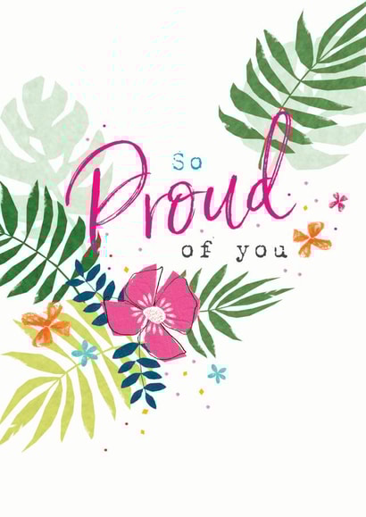 proud flowers Congratulations Card 12523 created by Clare Joys