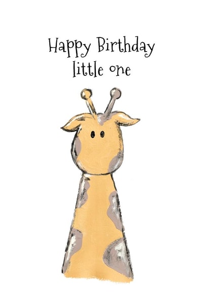Child giraffe Birthday Card 17178 created by Little Paperie