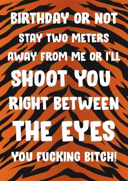 social distance meters Birthday Card 41908 created by Justin General