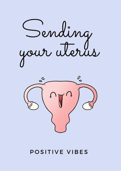 uterus ivf Good Luck Card 17199 created by The Wish Gifts