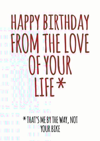 Bike Cycling Birthday Card 41921 created by EllieBeanPrints