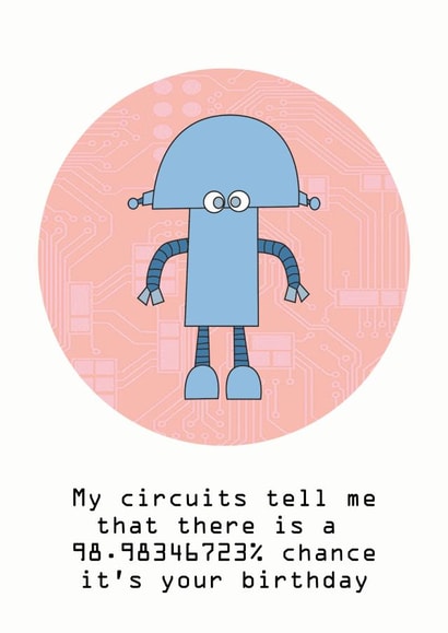 circuits robot Birthday Card 17198 created by AntlerArts