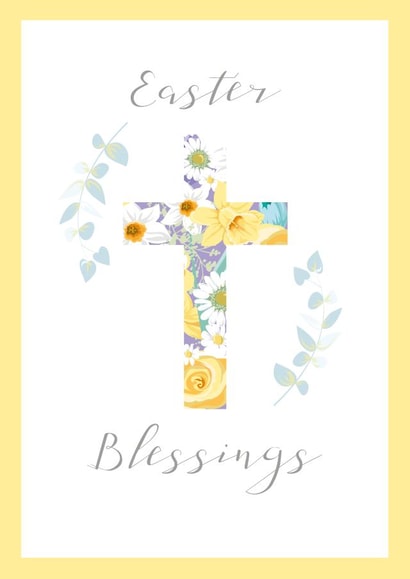 cross blessings Easter Card 2053 created by Pink Pig