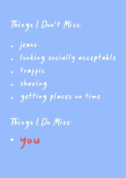 miss you Thinking of you Card 17049 created by SnailMail