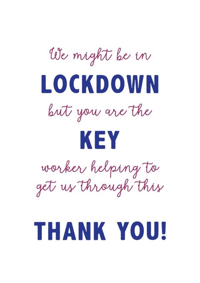 lockdown keyworker Thank You Card 32090 created by Shutterjunkie