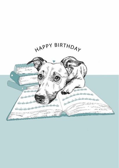 dog adult Birthday Card 8309 created by Dotty Dog Art