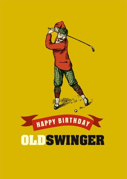 Funny golf birthday card for men created by The Typecast Gallery