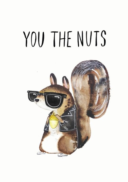 squirrel adult Thank You Card 15564 created by JOLLY AWESOME