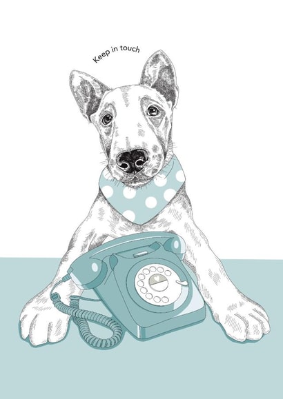 dog phone Just because Card 8310 created by Dotty Dog Art