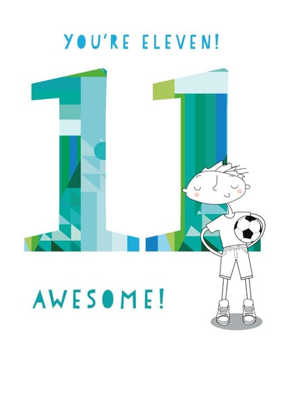 11 11th Birthday Card 2072 created by Pink Pig