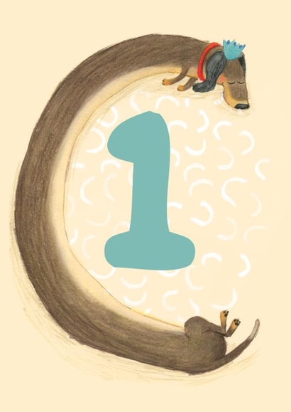 sausage dog one Birthday Card 16928 created by The Grey Earl